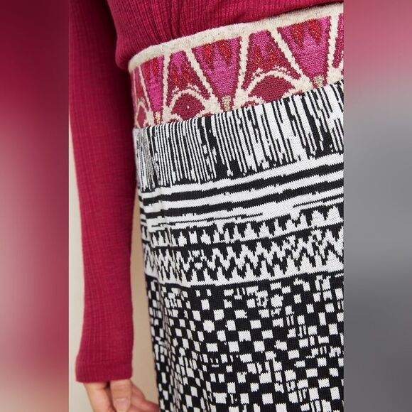 Anthropologie Cecilia Prado Printed Bilbao Sweater Boho Knit Maxi Skirt Small‎ - Picture 4 of 10